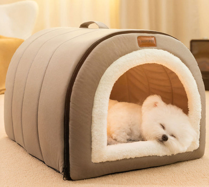 Autumn And Winter Dog Plain Quilted Portable