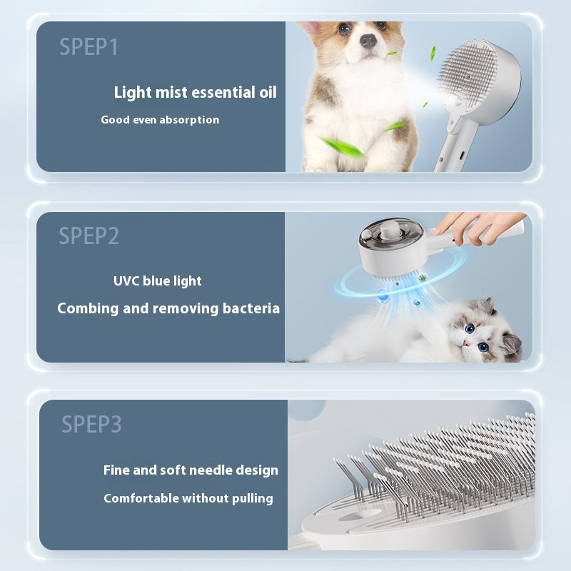 Animal Hair Remover Brush Dog And Cat Steam Brush Pet