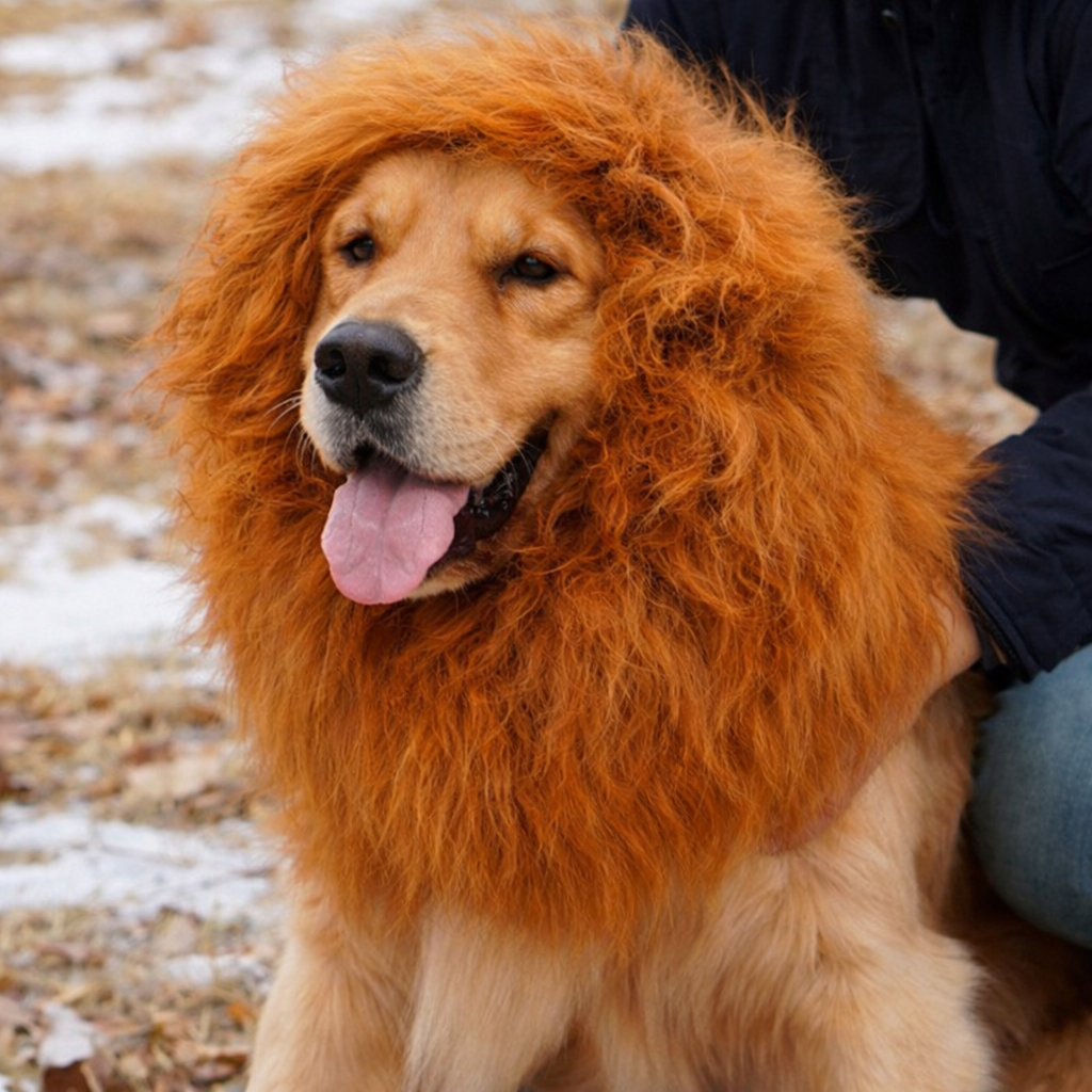 Lion Mane Wig for Large Dogs